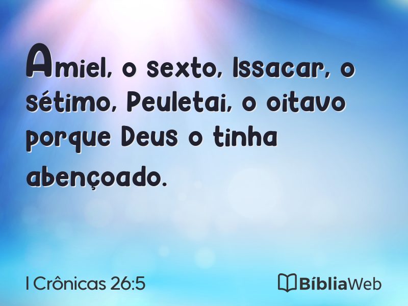 I Crônicas 26:5 em imagem para compartilhar