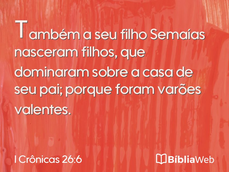 I Crônicas 26:6 em imagem para compartilhar