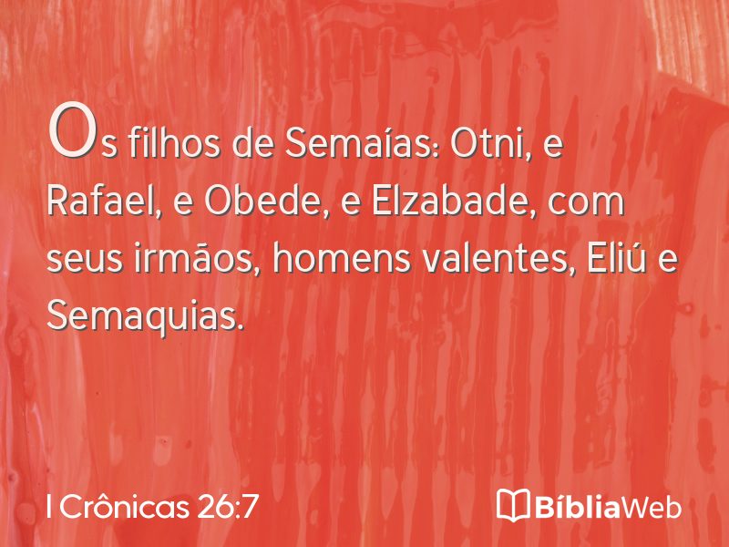 I Crônicas 26:7 em imagem para compartilhar