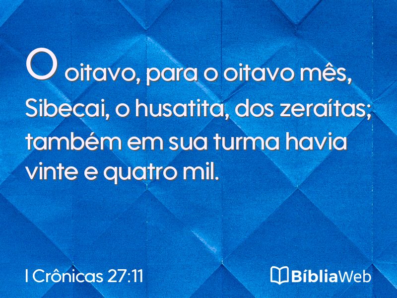 I Crônicas 27:11 em imagem para compartilhar