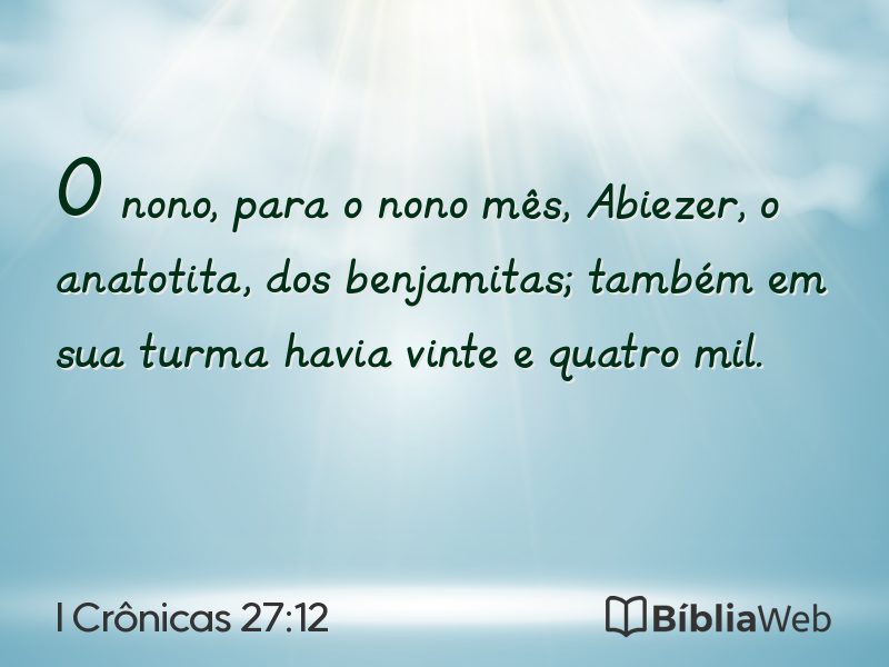 I Crônicas 27:12 em imagem para compartilhar