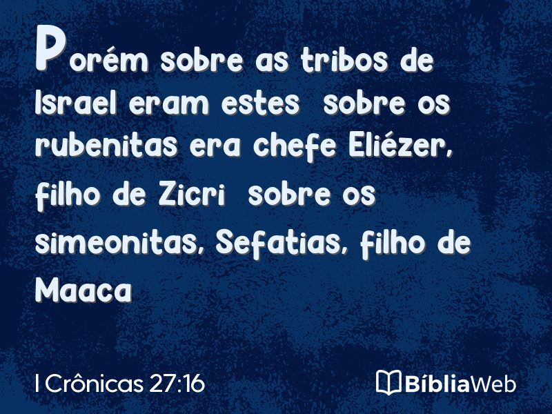 I Crônicas 27:16 em imagem para compartilhar