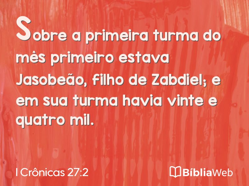I Crônicas 27:2 em imagem para compartilhar