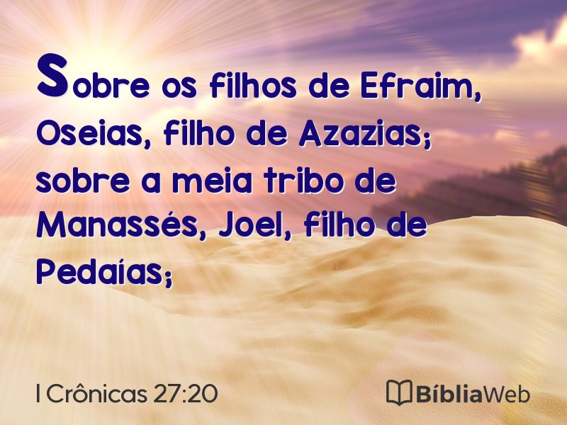 I Crônicas 27:20 em imagem para compartilhar