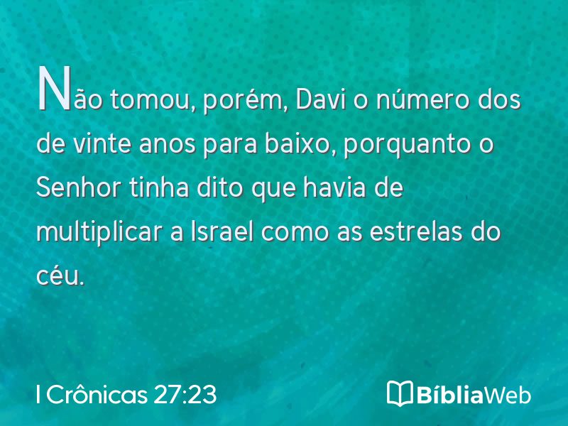 I Crônicas 27:23 em imagem para compartilhar