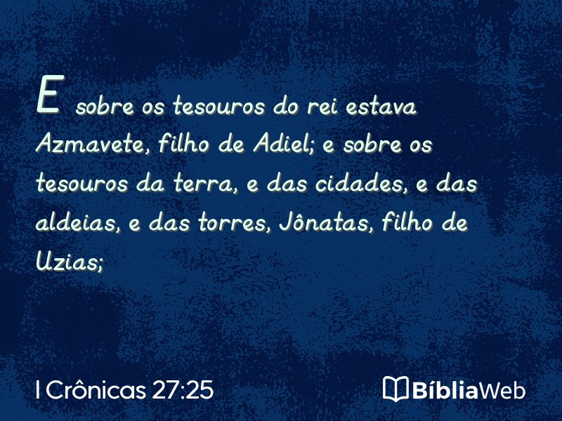 I Crônicas 27:25 em imagem para compartilhar