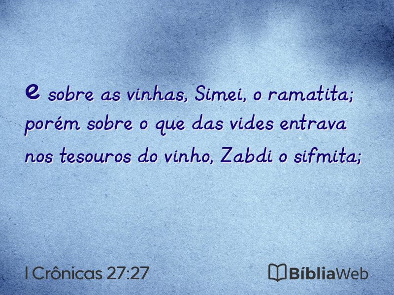 I Crônicas 27:27 em imagem para compartilhar