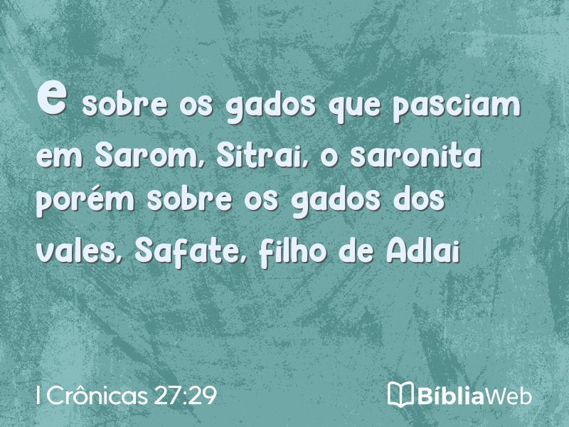 I Crônicas 27:29 em imagem para compartilhar
