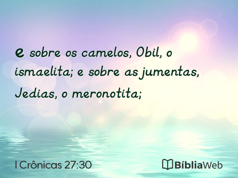 I Crônicas 27:30 em imagem para compartilhar
