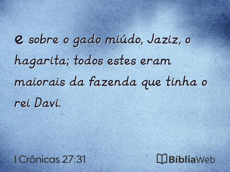 I Crônicas 27:31 em imagem para compartilhar