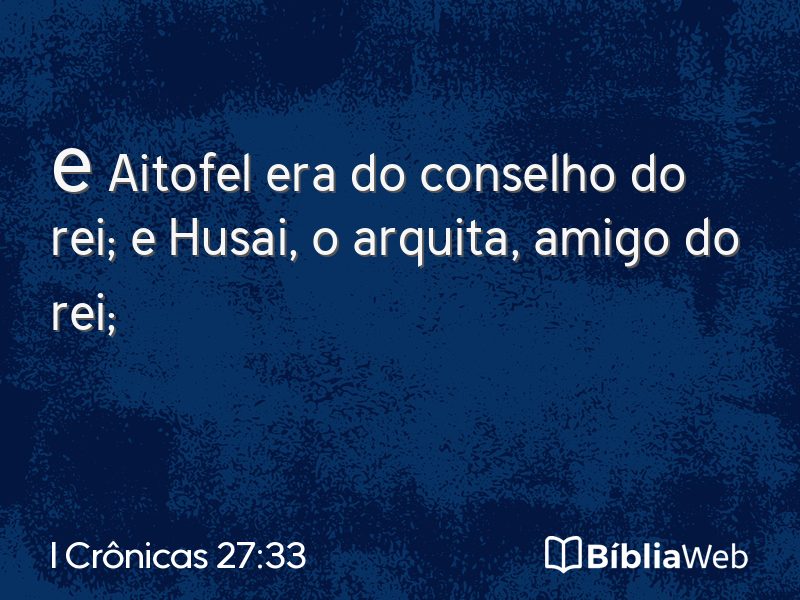 I Crônicas 27:33 em imagem para compartilhar