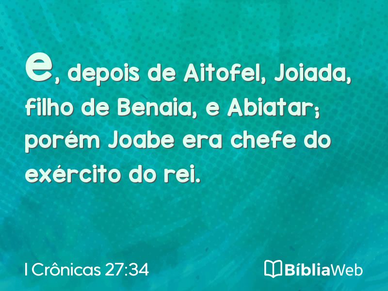 I Crônicas 27:34 em imagem para compartilhar