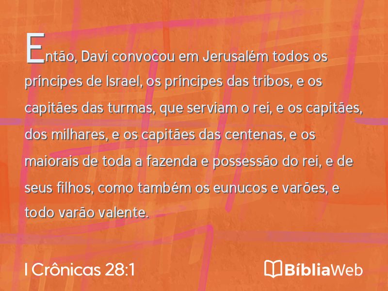 I Crônicas 28:1 em imagem para compartilhar