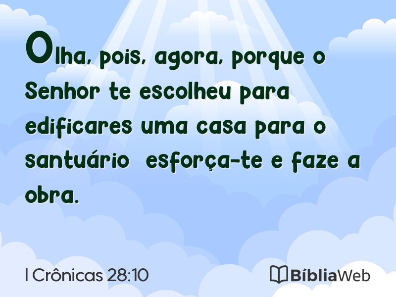 I Crônicas 28:10 em imagem para compartilhar