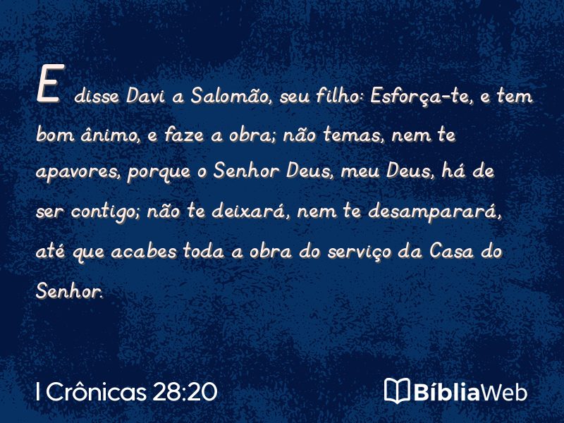 I Crônicas 28:20 em imagem para compartilhar