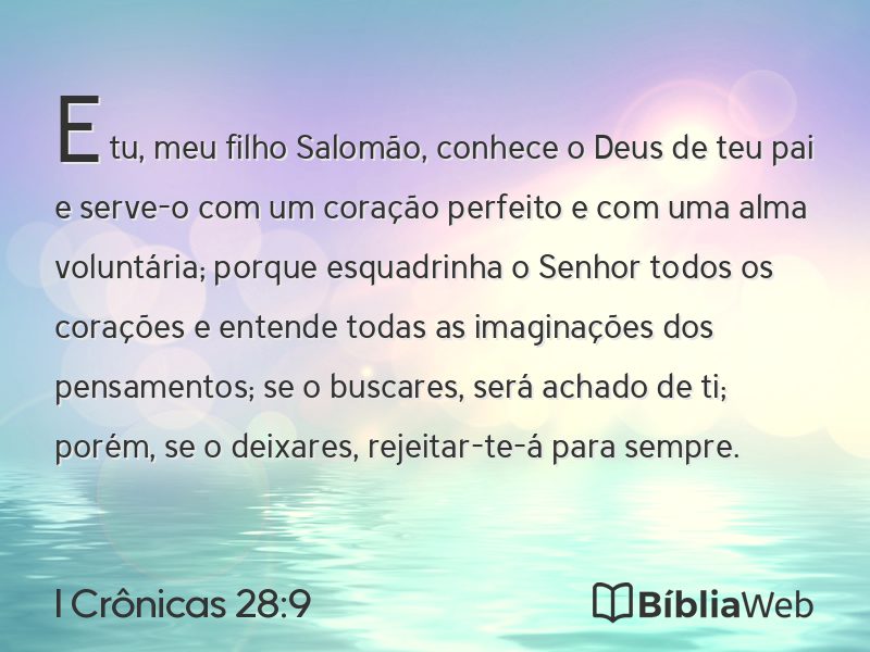 I Crônicas 28:9 em imagem para compartilhar