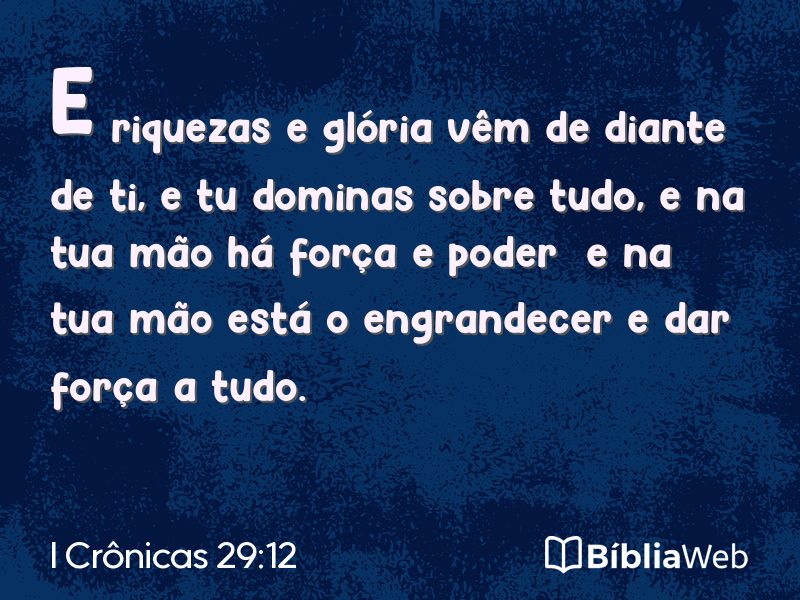 I Crônicas 29:12 em imagem para compartilhar