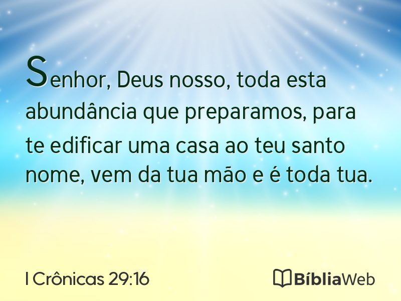I Crônicas 29:16 em imagem para compartilhar