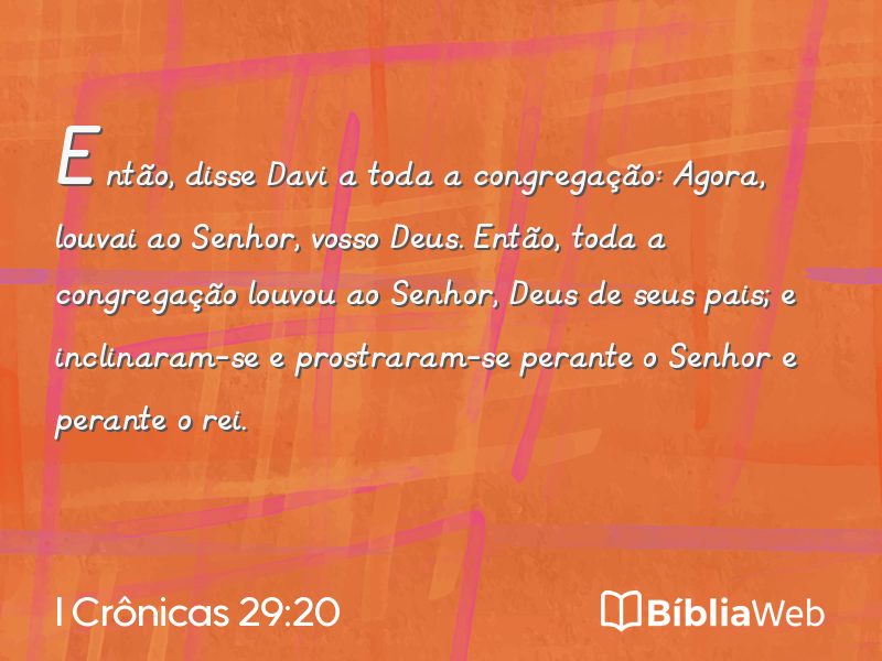 I Crônicas 29:20 em imagem para compartilhar