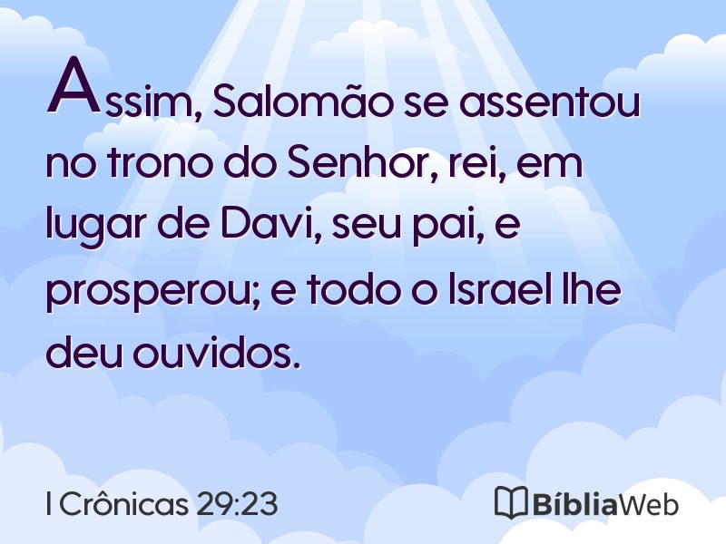 I Crônicas 29:23 em imagem para compartilhar
