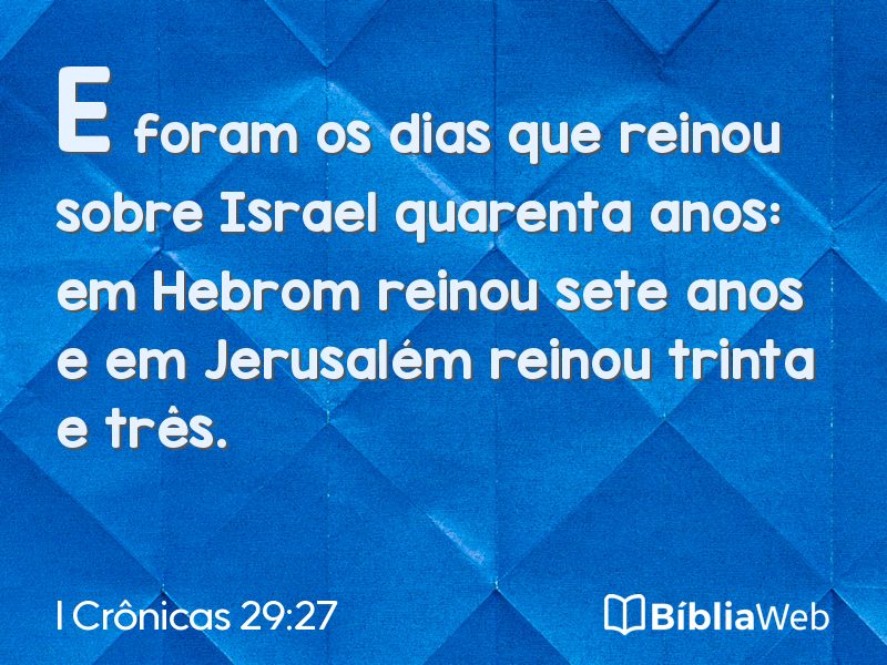 I Crônicas 29:27 em imagem para compartilhar