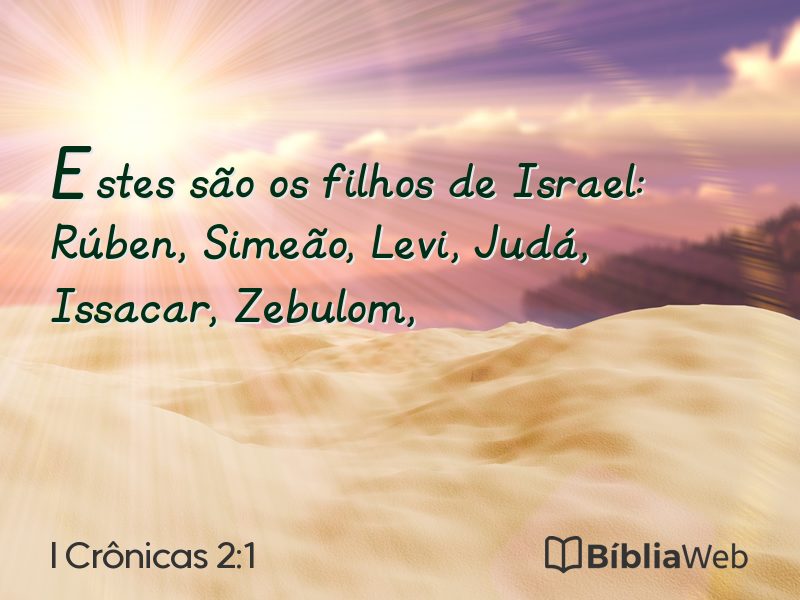 I Crônicas 2:1 em imagem para compartilhar