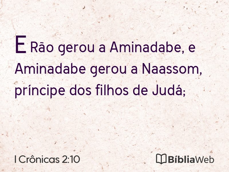 I Crônicas 2:10 em imagem para compartilhar