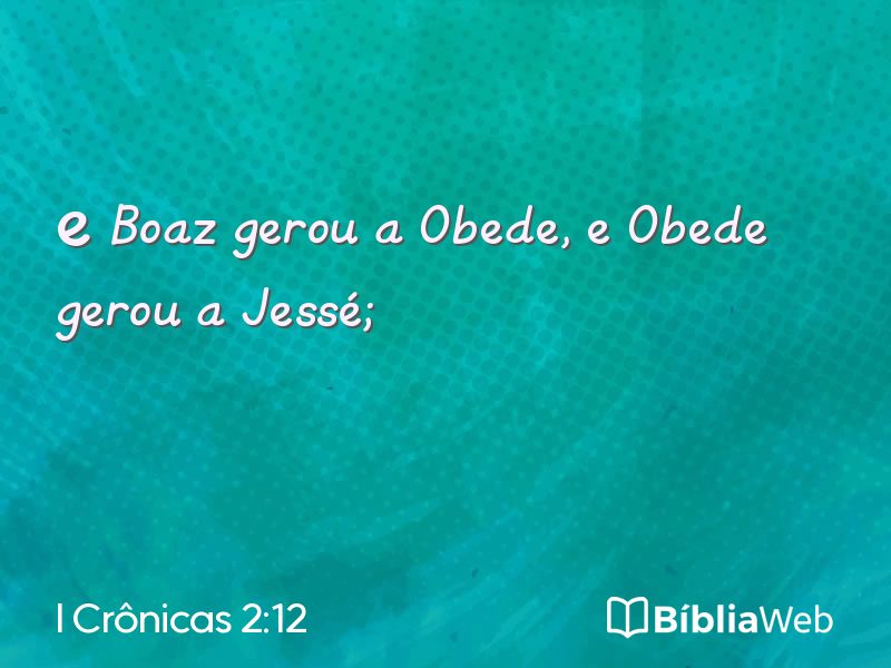 I Crônicas 2:12 em imagem para compartilhar
