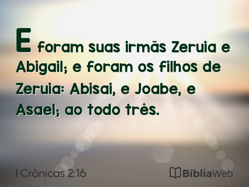 I Crônicas 2:16 em imagem para compartilhar
