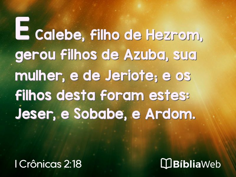 I Crônicas 2:18 em imagem para compartilhar