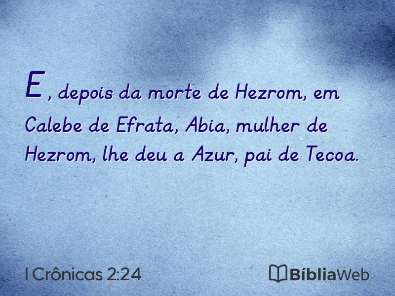 I Crônicas 2:24 em imagem para compartilhar