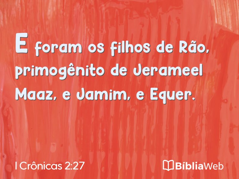 I Crônicas 2:27 em imagem para compartilhar