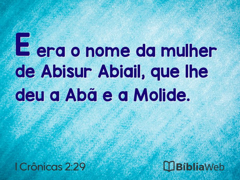 I Crônicas 2:29 em imagem para compartilhar