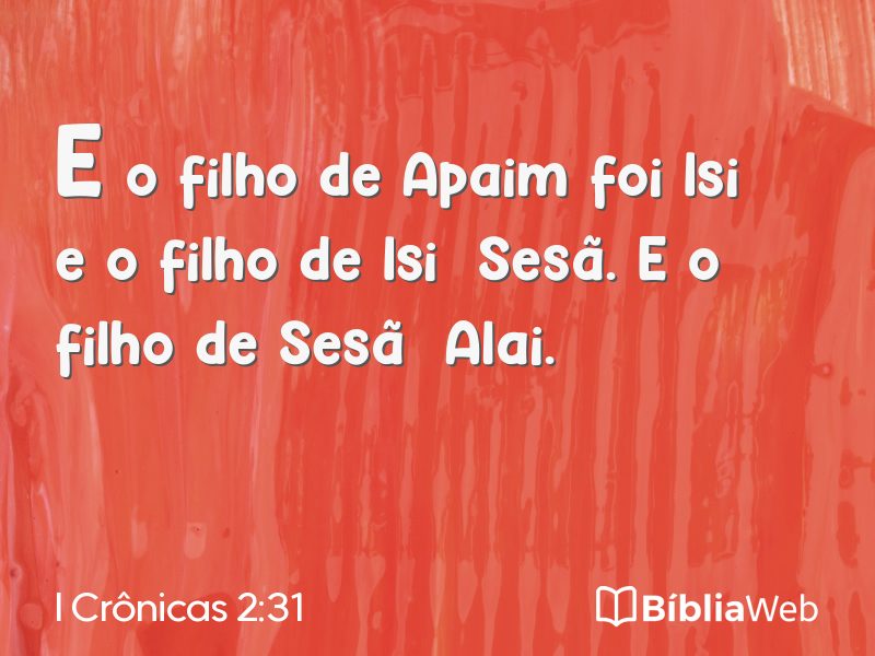 I Crônicas 2:31 em imagem para compartilhar