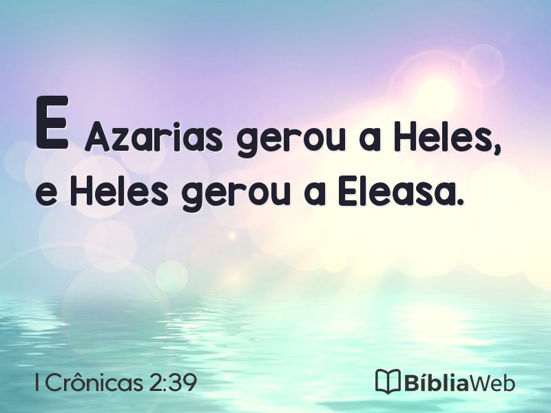 I Crônicas 2:39 em imagem para compartilhar