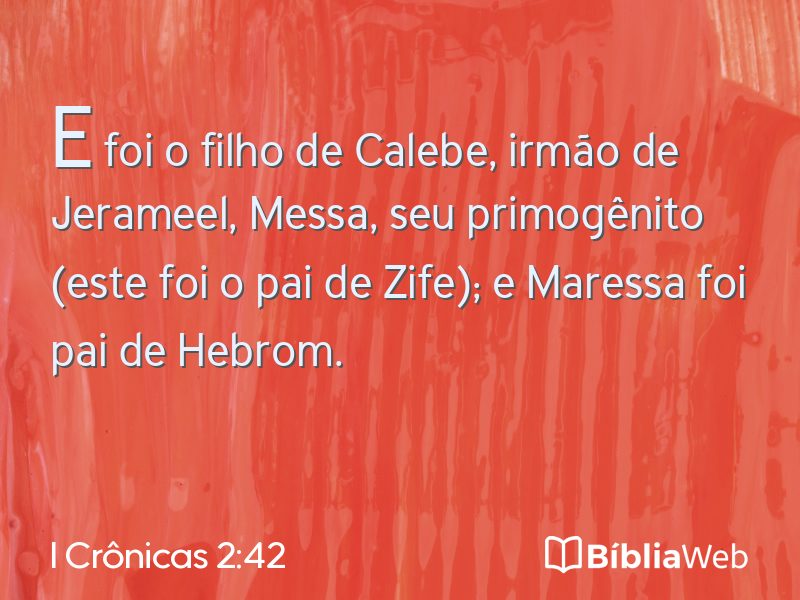 I Crônicas 2:42 em imagem para compartilhar