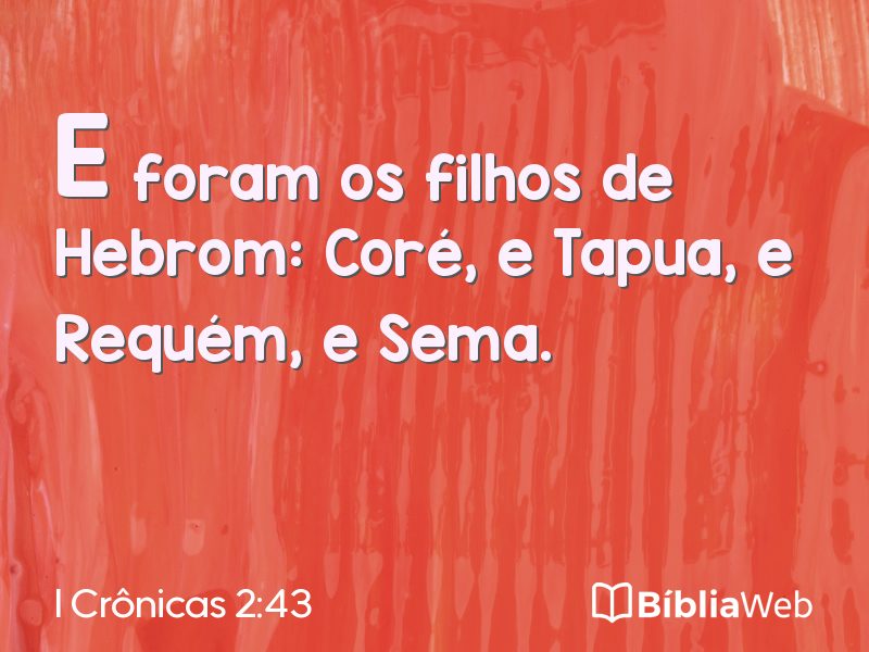 I Crônicas 2:43 em imagem para compartilhar