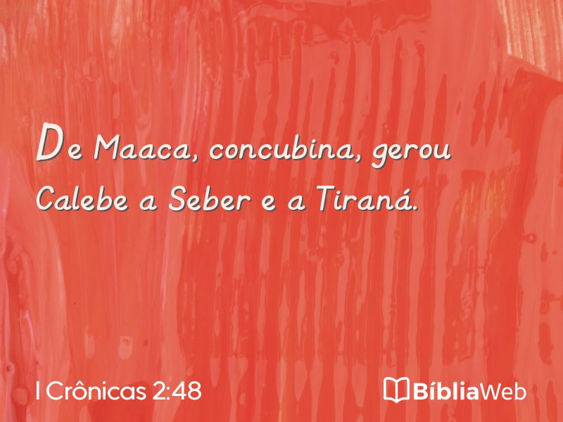 I Crônicas 2:48 em imagem para compartilhar