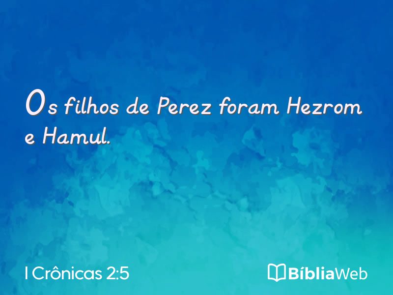 I Crônicas 2:5 em imagem para compartilhar