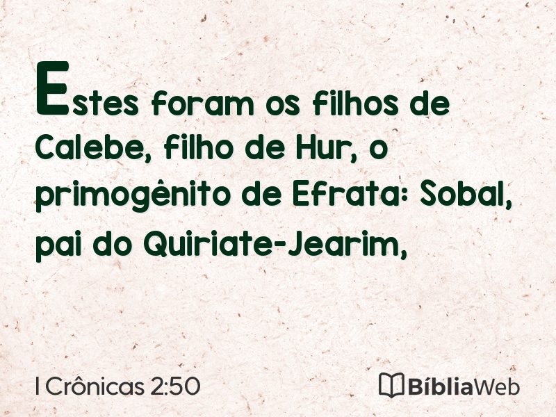 I Crônicas 2:50 em imagem para compartilhar