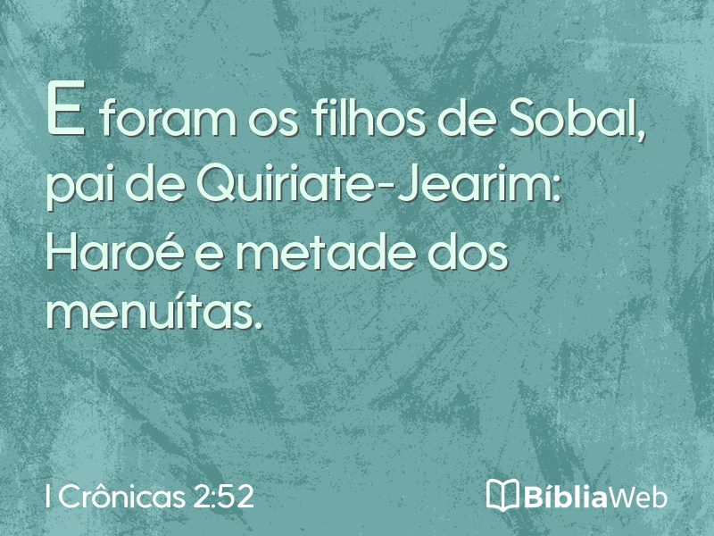 I Crônicas 2:52 em imagem para compartilhar