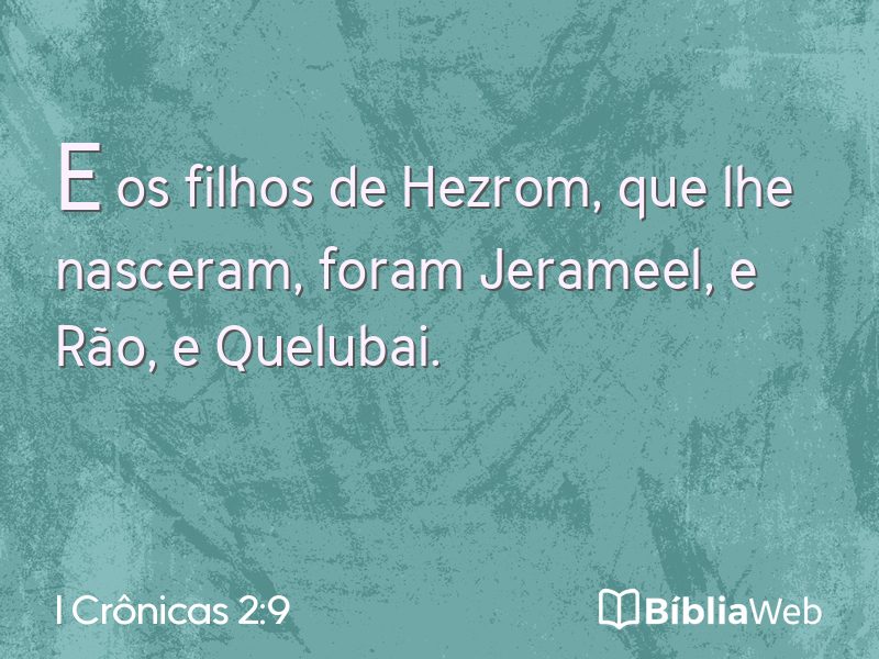 I Crônicas 2:9 em imagem para compartilhar