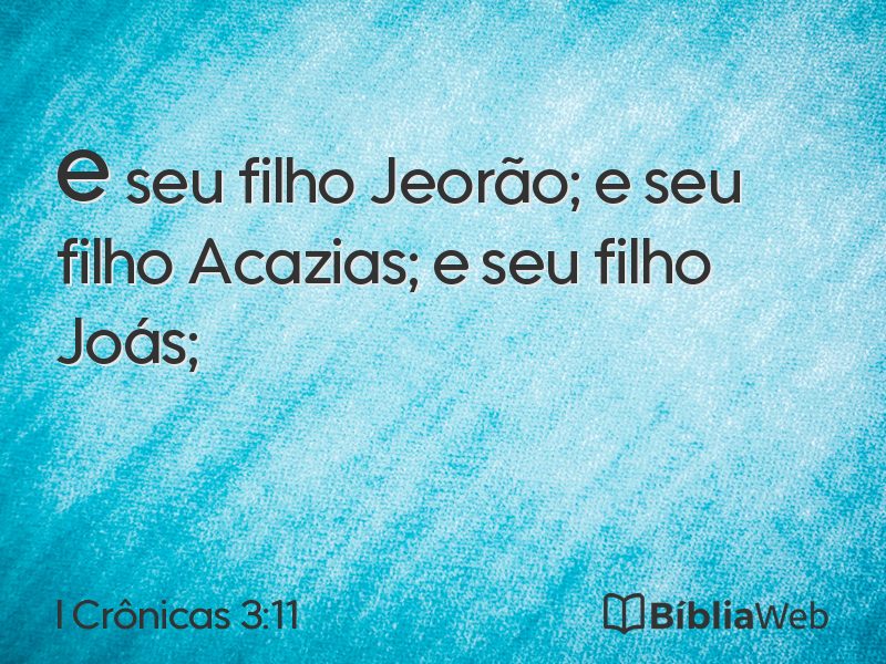 I Crônicas 3:11 em imagem para compartilhar