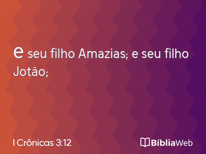I Crônicas 3:12 em imagem para compartilhar