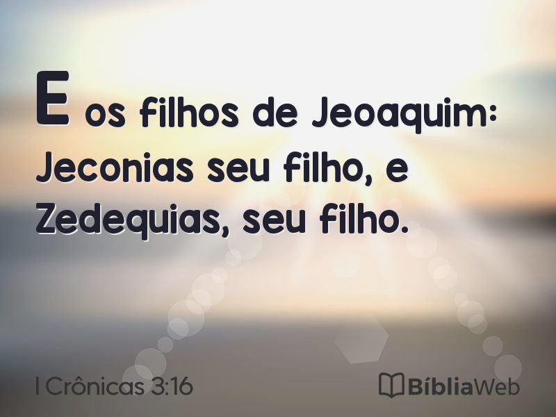 I Crônicas 3:16 em imagem para compartilhar