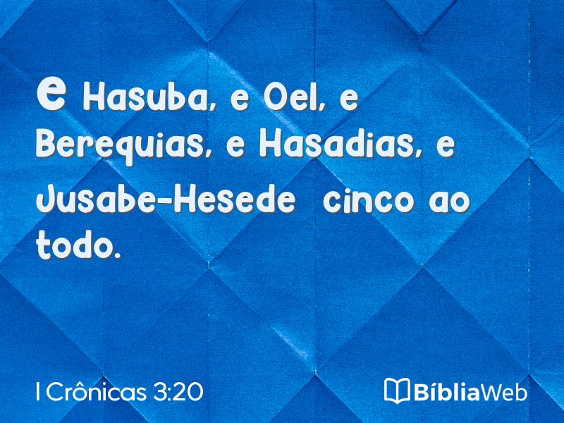 I Crônicas 3:20 em imagem para compartilhar
