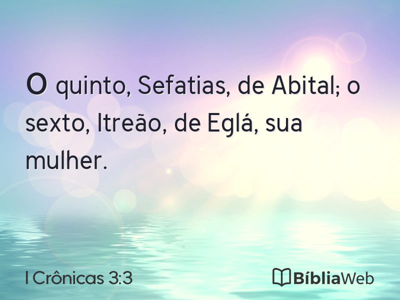 I Crônicas 3:3 em imagem para compartilhar