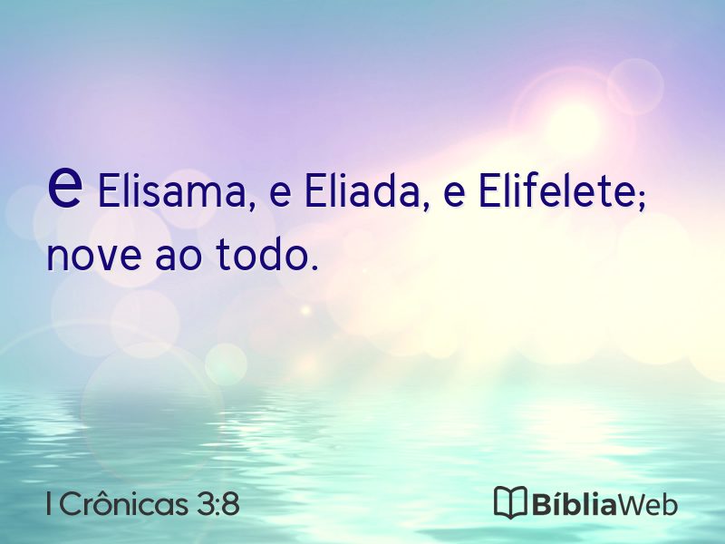 I Crônicas 3:8 em imagem para compartilhar