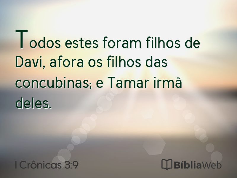 I Crônicas 3:9 em imagem para compartilhar