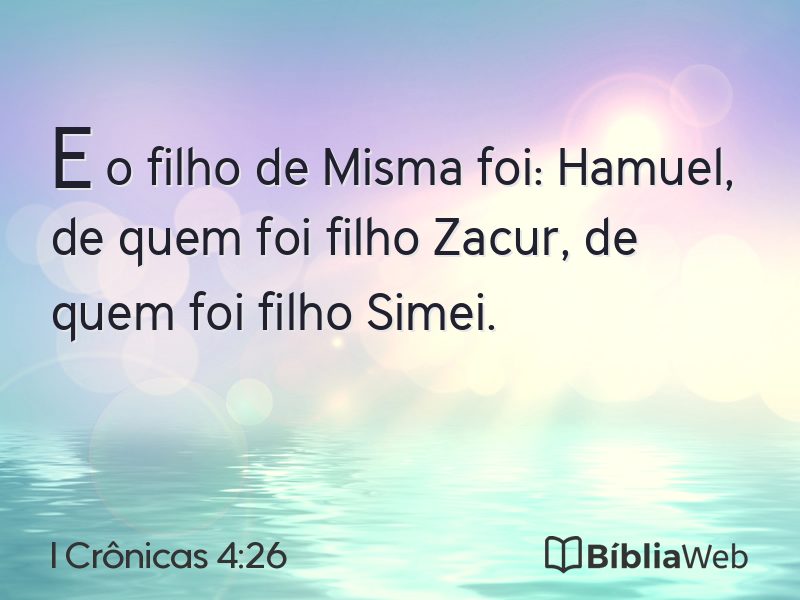 I Crônicas 4:26 em imagem para compartilhar